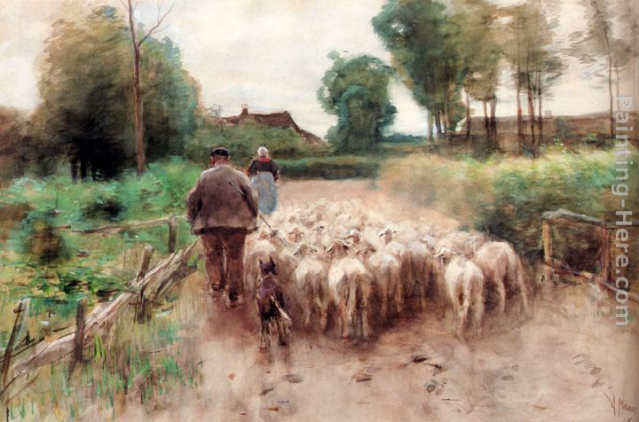 Bringing Home The Flock painting - Anton Mauve Bringing Home The Flock art painting